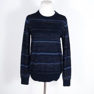 MiH Jeans Blue Metallic Striped Light Sweater